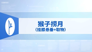 35.猴子捞月（挂膝悬垂+取物）