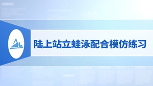 12.陆上站立蛙泳配合模仿练习